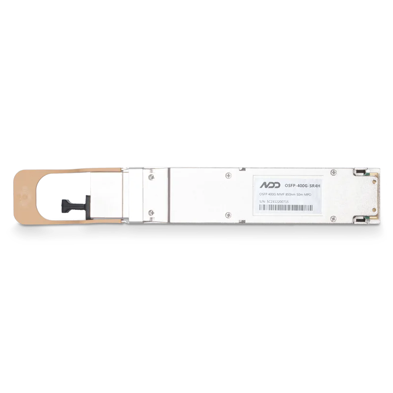 NVIDIA single port transceiver, 400Gbps,NDR, OSFP, MPO12 APC, 850nm MMF, up to 50m, flat top